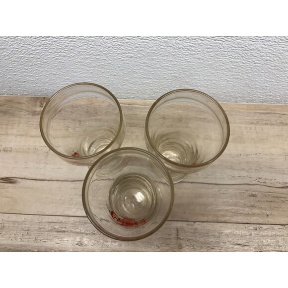 Vtg 1970 Set Of 3 Coors Red Griffin Lion Logo Beer Glasses - Picture 2 of 12